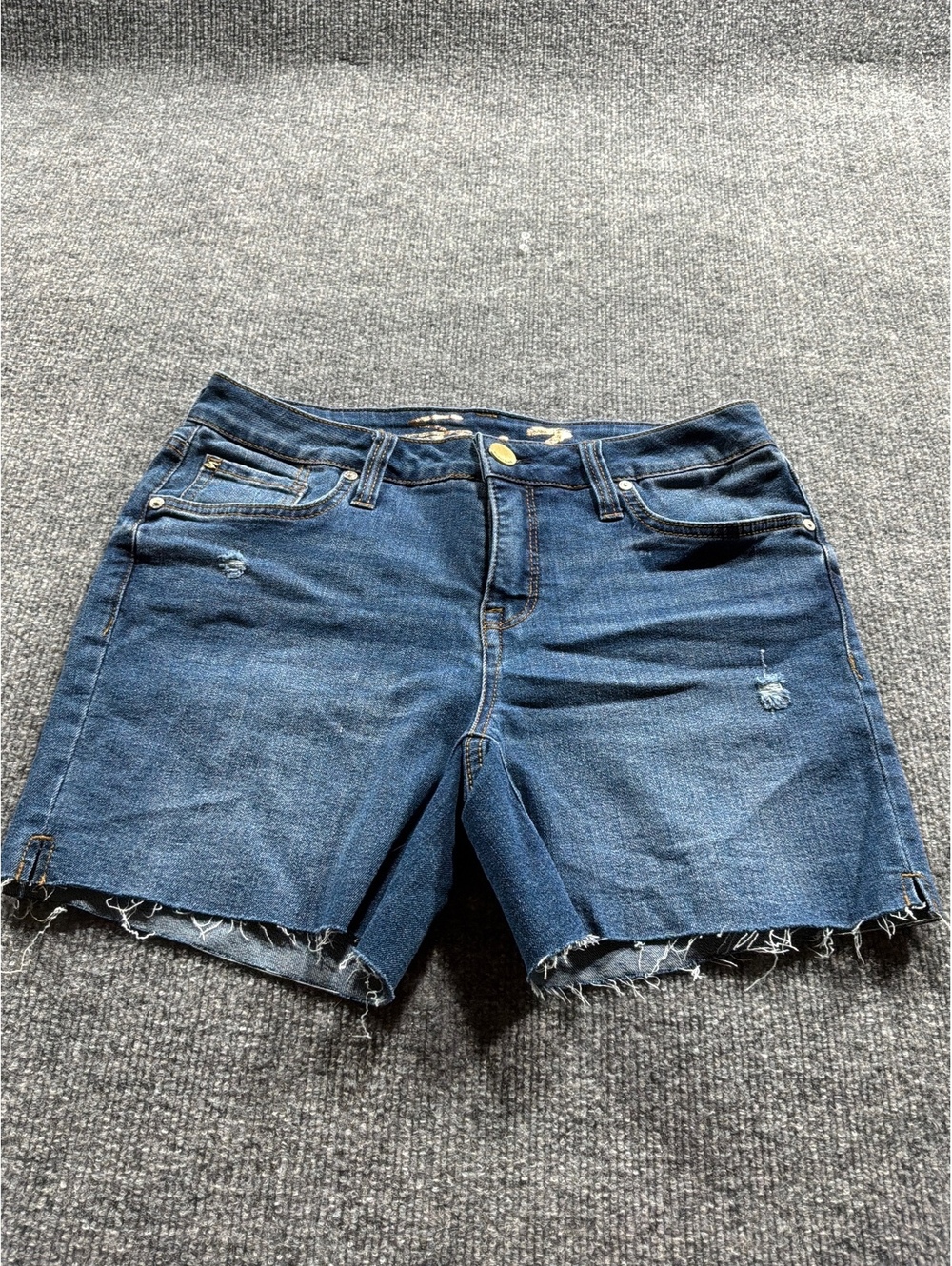 Seven7 Women's Blue Denim Cut-Off Shorts Size 6